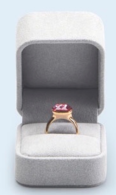 GRACE H05901  Коробка серая  под кольцо 5,3*6,*4,5см