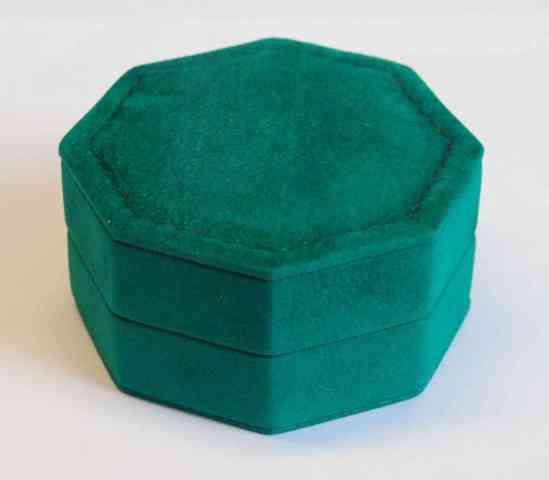 ITALY OTRADA  Коробка pendent/earrings темно зеленая