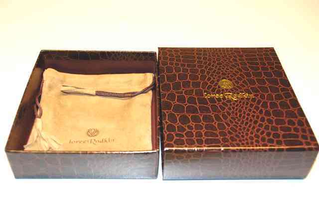 LOREE RODKIN  Коробка 14*12 синяя ящерица  (большой мешочек)