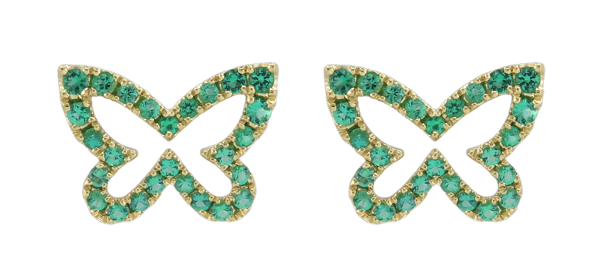 L2066604 EEG3751M01M 18K YG with Emerald Earring