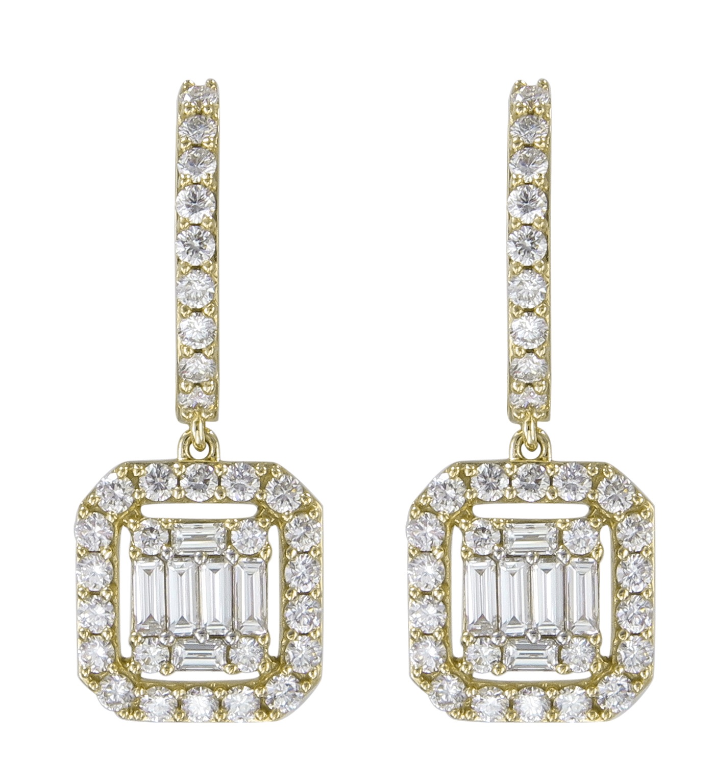 L2138621 DEK6003R01WH18Y 18K YG with Dia Earrings