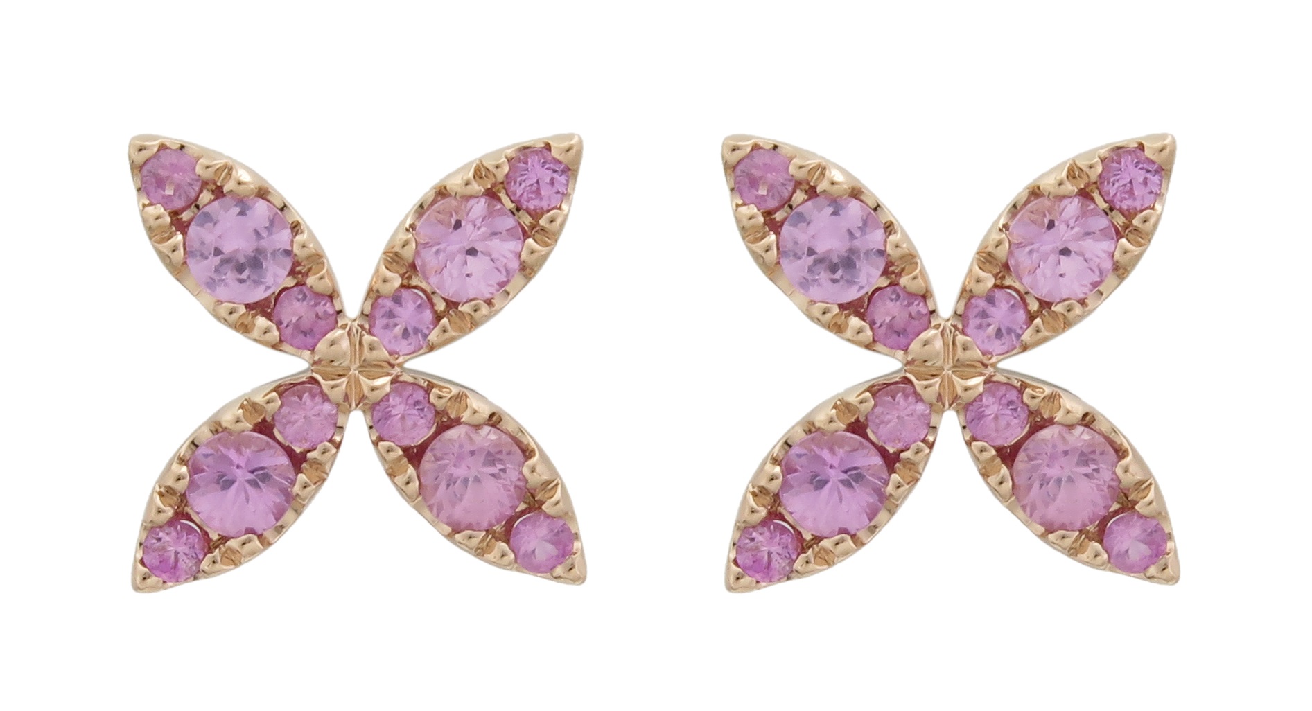 L1954021 IEL7996R01M18R 18k Rose Gold  With Pink Sapp OR/Earring