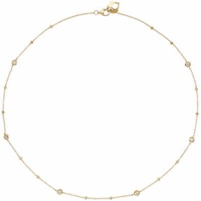 37887 Capri chain in 18Kt yellow gold and diamonds 42cm