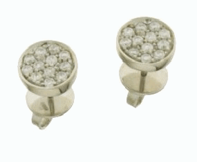 42433 Paillettes Capritude lobe earrings, featuring pavé-set brilliant-cut diamonds, crafted in 18kt