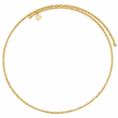 44299 Et Voilà Choker in gilded silver adorned with diamond-cut spheres